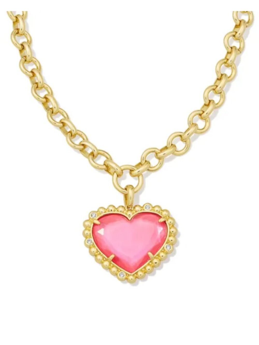 Kendra Scott Anna Framed Statement Necklace - Pink/Gold